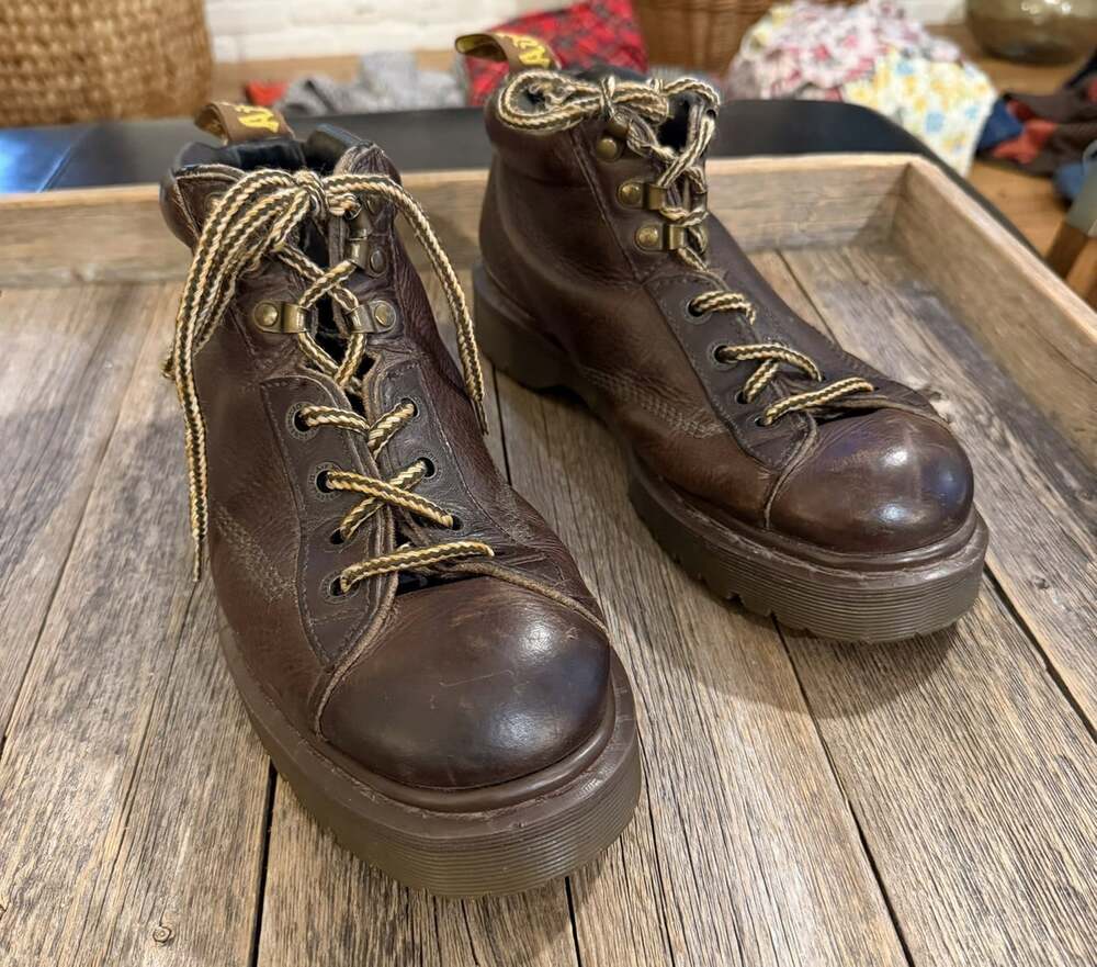 Vintage Dr. Martens 8287 Brown Leather Boots UK 8 US Men 9 Women 10 Made England